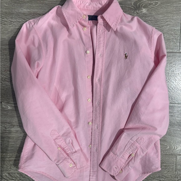 Polo Ralph Lauren Pink Oxford button-up shirt, Size: M - Picture 2 of 5
